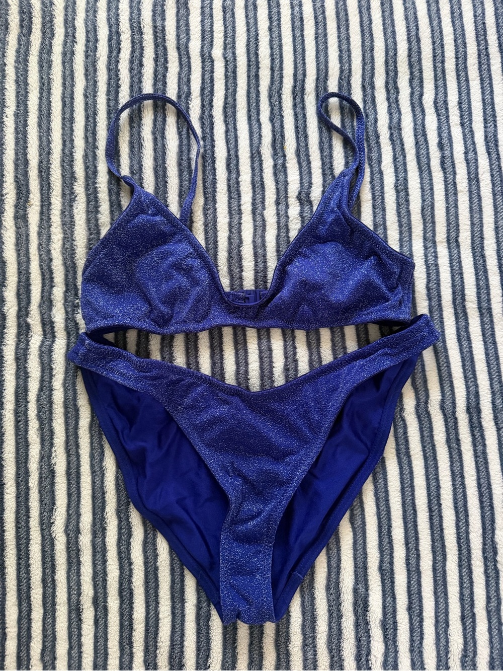 triangl swimwear Shimmery Royal Blue Two-Piece Bikini